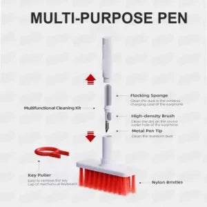 Soft Brush 5 in 1 Multi-Function Cleaning Tools Kit for Keyboard Earphone Cleaner Soft High-Density Brush Set (Random Color)