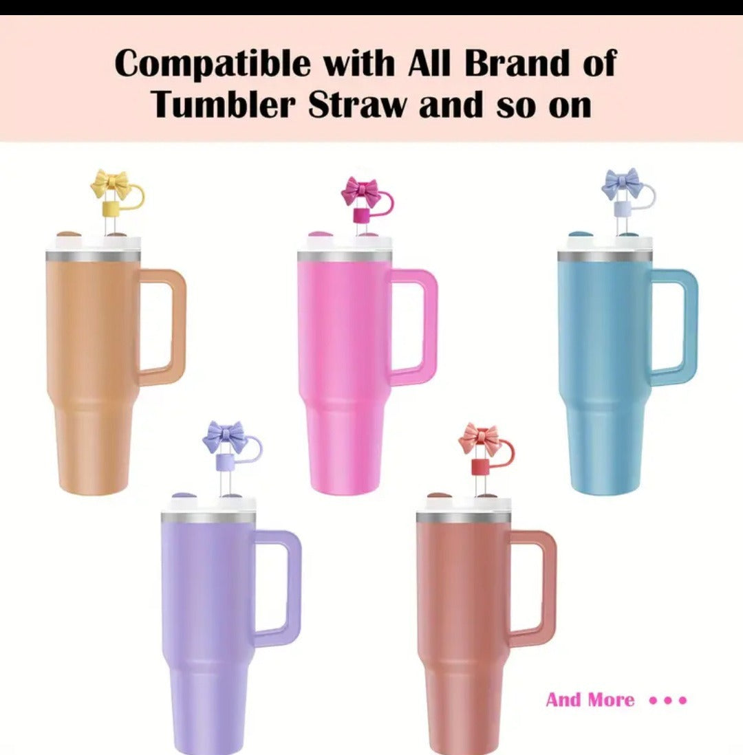 1PC Cute Bow Straw Cap Cover for 10mm Straws – Fits Stanley Tumbler Cups