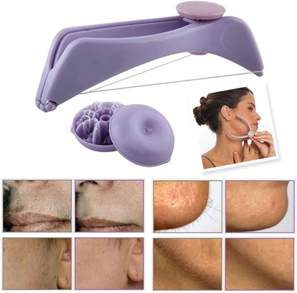 Eyebrow Threading Tool – Modern Plastic Cotton Facial & Body Hair Remover For Women – Random Color