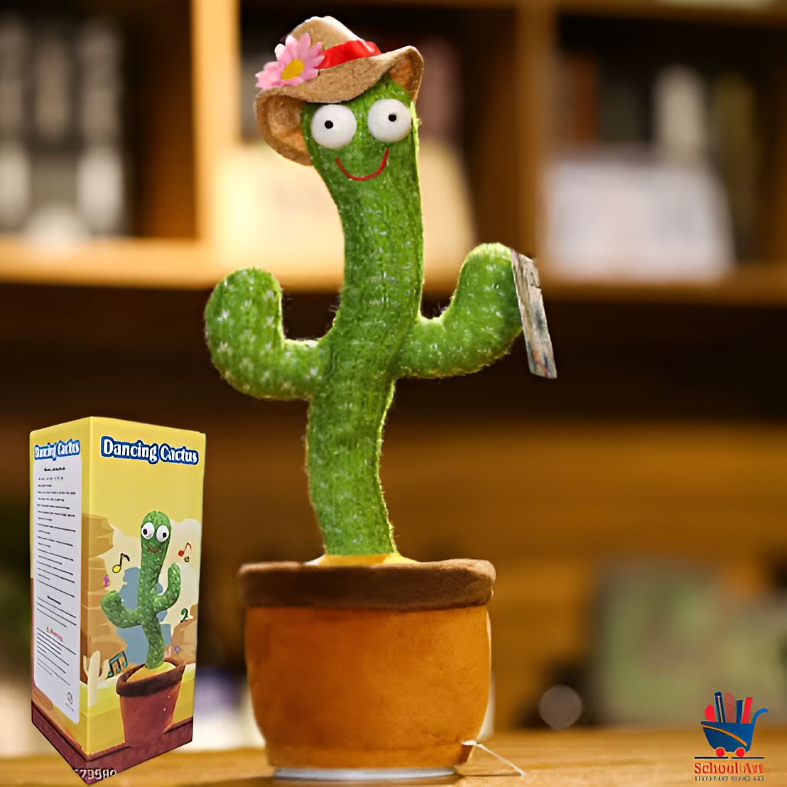 Dancing Cactus Toy | Talking Cactus | Tree Cactus Plush Toy for Children, Kids & Toddlers - Rechargeable Cactus Toys For Kids - With Box - With Cap