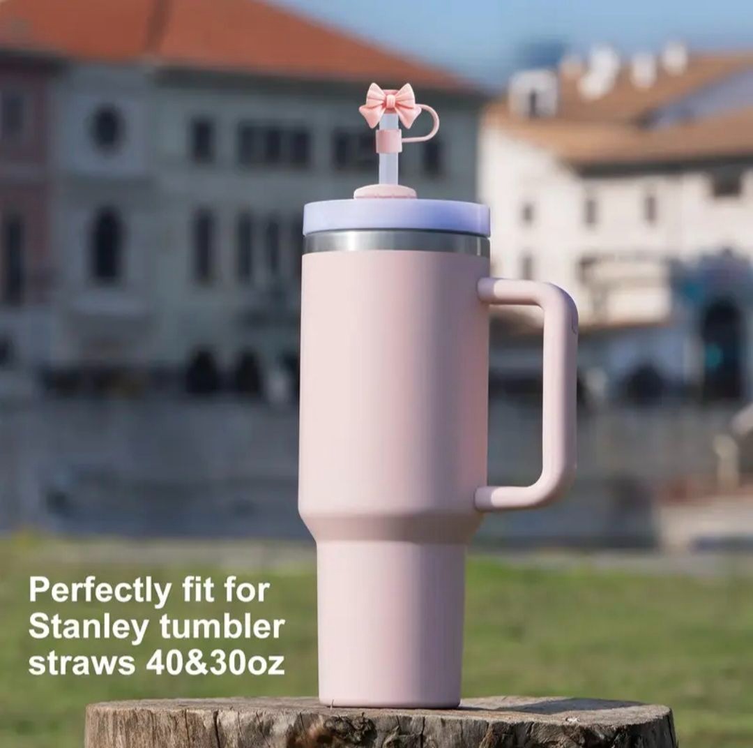 1PC Cute Bow Straw Cap Cover for 10mm Straws – Fits Stanley Tumbler Cups