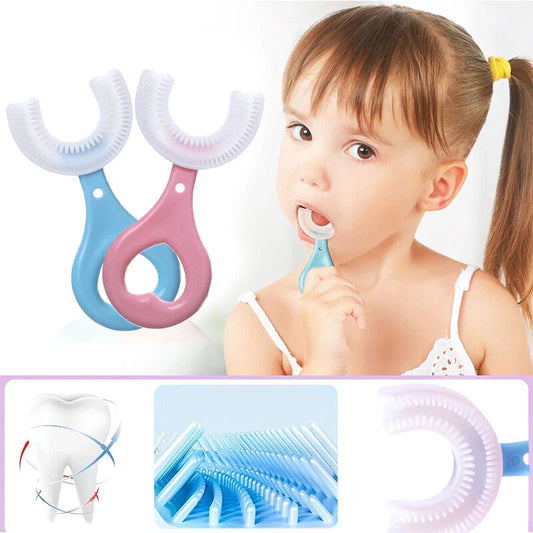(pack Of 2) U - shaped Baby Toothbrush