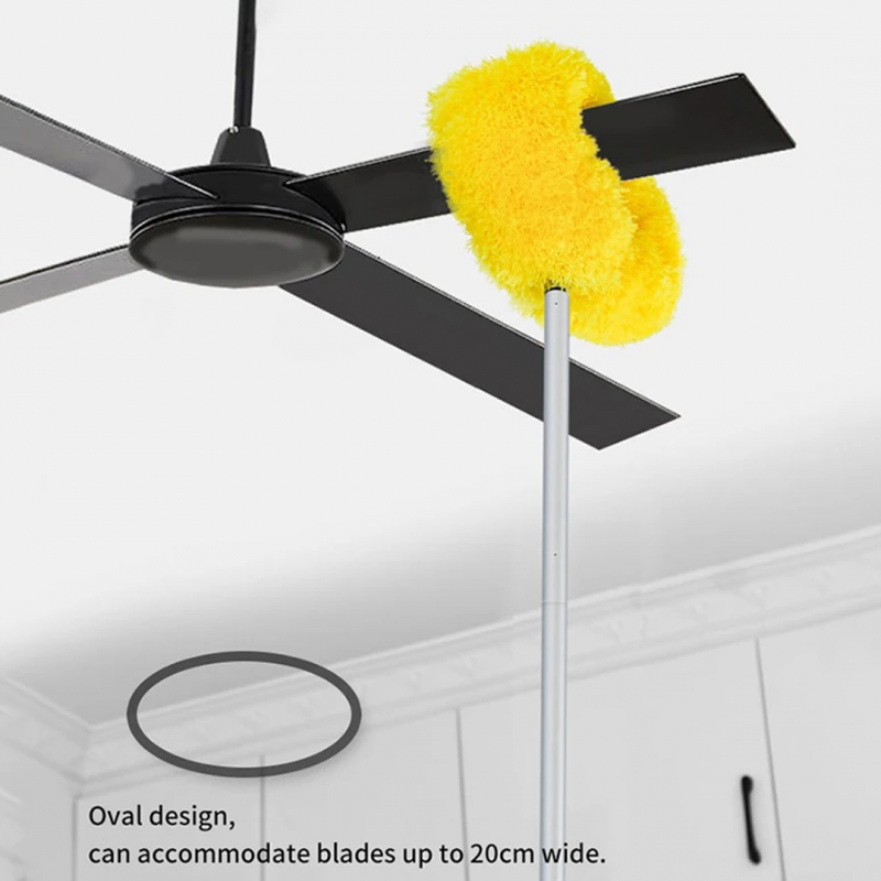 Fan Duster Ceiling Multi Purpose Duster foldable rod for easy ceiling fan cleaning