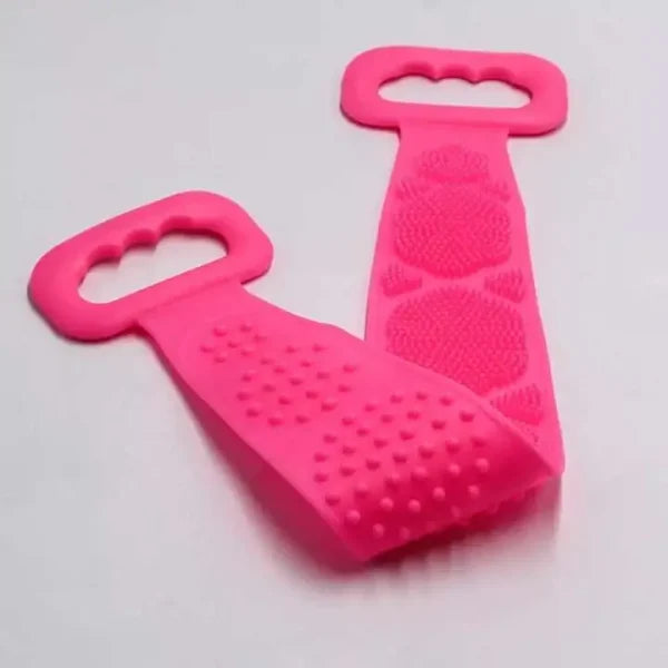 Single Side Silicone Bath Towel Scrubber – Soft Body Cleaning Brush (Random Color)