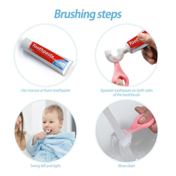 (pack Of 2) U - shaped Baby Toothbrush