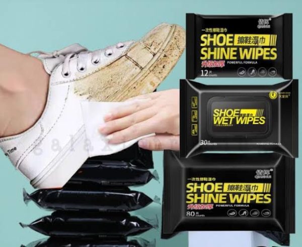 Disposable Shoe Cleaning Wipes | Quick Shine Clean Wet Wipes (80 Wipes In 1 Packet)