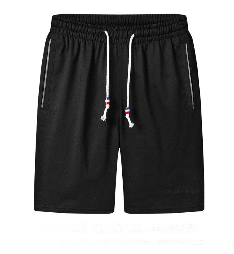 Summer Basketball Designer Shorts for Men | Solid Color | Breathable Drawstring Loose | Casual Short | High Quality [Black] - L