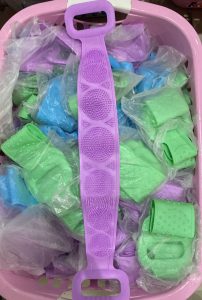Single Side Silicone Bath Towel Scrubber – Soft Body Cleaning Brush (Random Color)
