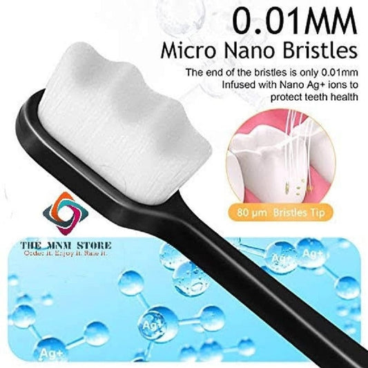 Soft Micro-Nano Manual Toothbrush – Extra Soft 12,000 Bristles for Sensitive Gums, Adults & Kids