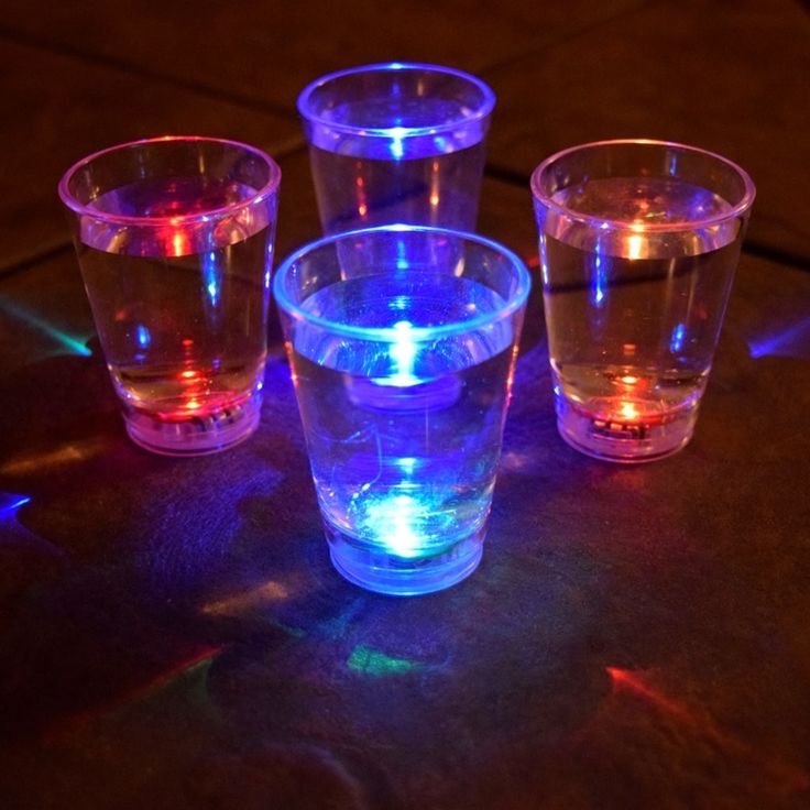 Plastic Led Flashing Cup Led light Cup Water Hanging Glass( With Box )
