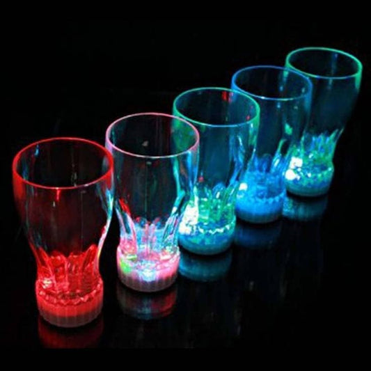 Plastic Led Flashing Cup Led light Cup Water Hanging Glass( With Box )
