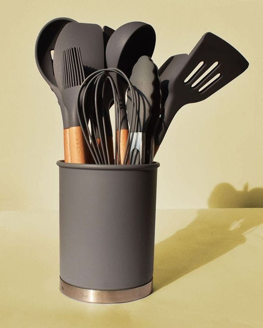12 Pcs Silicone Cooking Utensils Kitchen Utensil Set | Random color