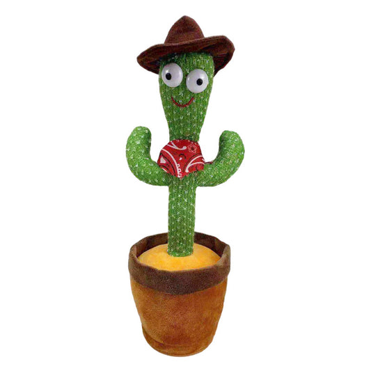 Dancing Cactus Toy | Talking Cactus | Tree Cactus Plush Toy for Children, Kids & Toddlers - Rechargeable Cactus Toys For Kids - With Box - With Cap