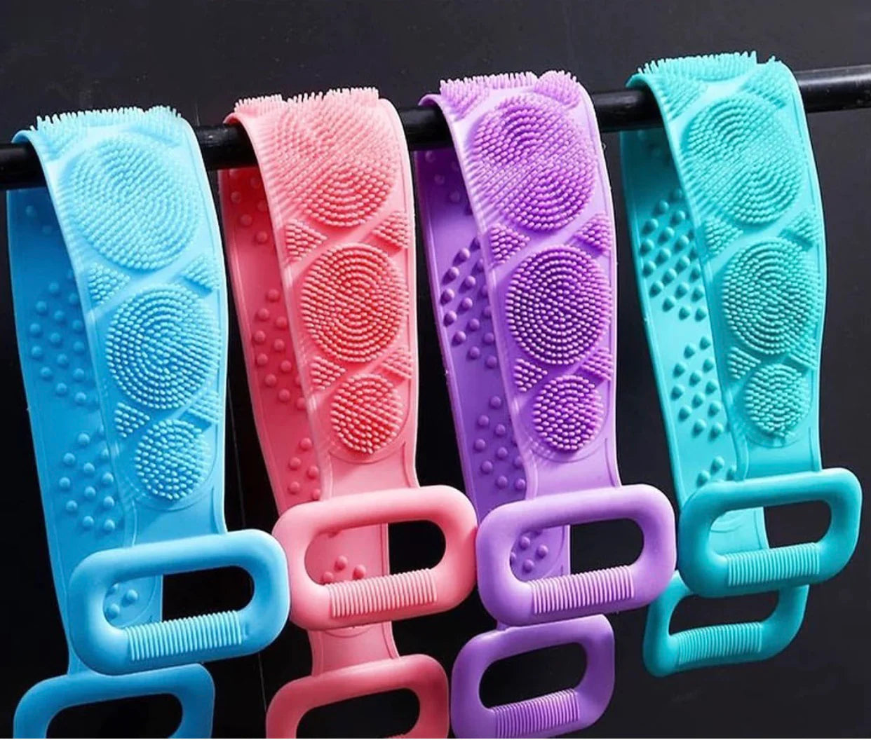 Single Side Silicone Bath Towel Scrubber – Soft Body Cleaning Brush (Random Color)