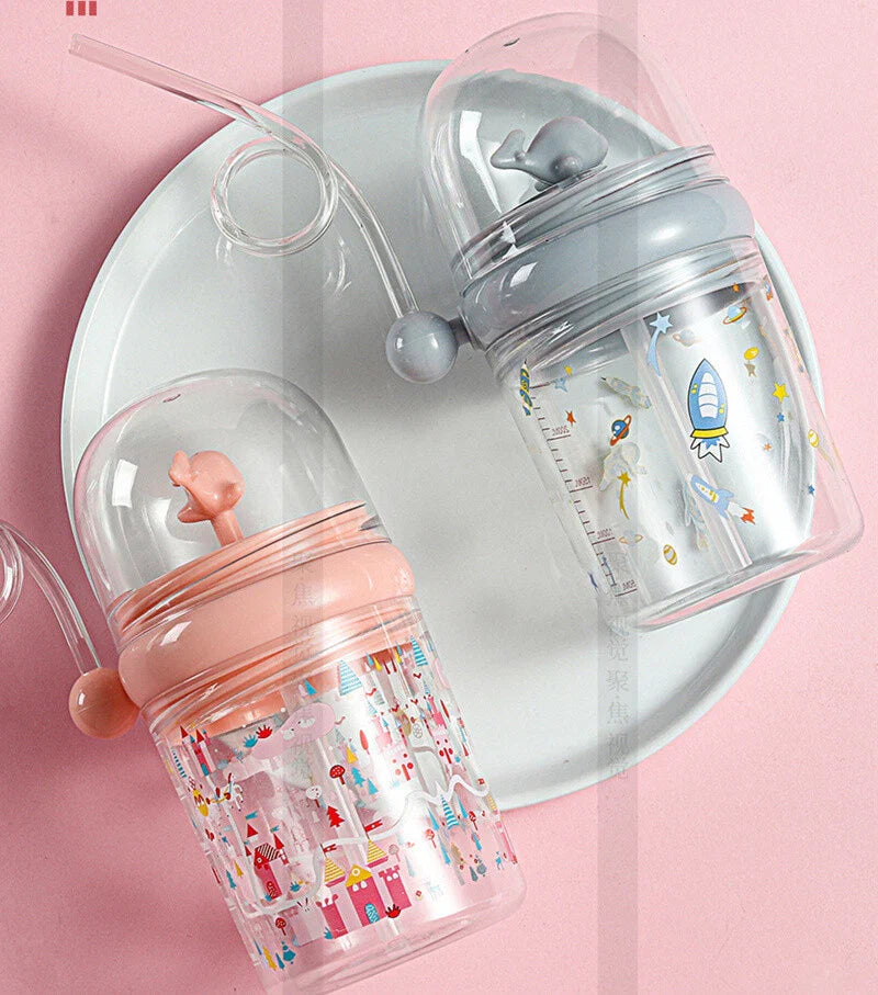 Children Whale Spray Cup Sippy Bottle Cartoon Baby
